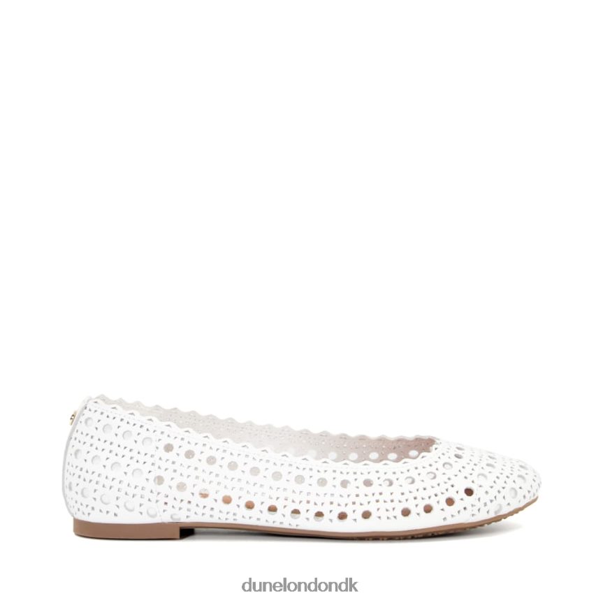harver balletflader med laserskåret detaljer Dune London Kvinder hvid NXB060672
