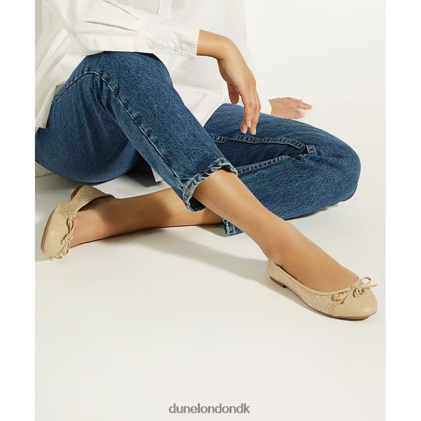 hej raffia-vævede ballerinasko Dune London Kvinder naturlig NXB060585