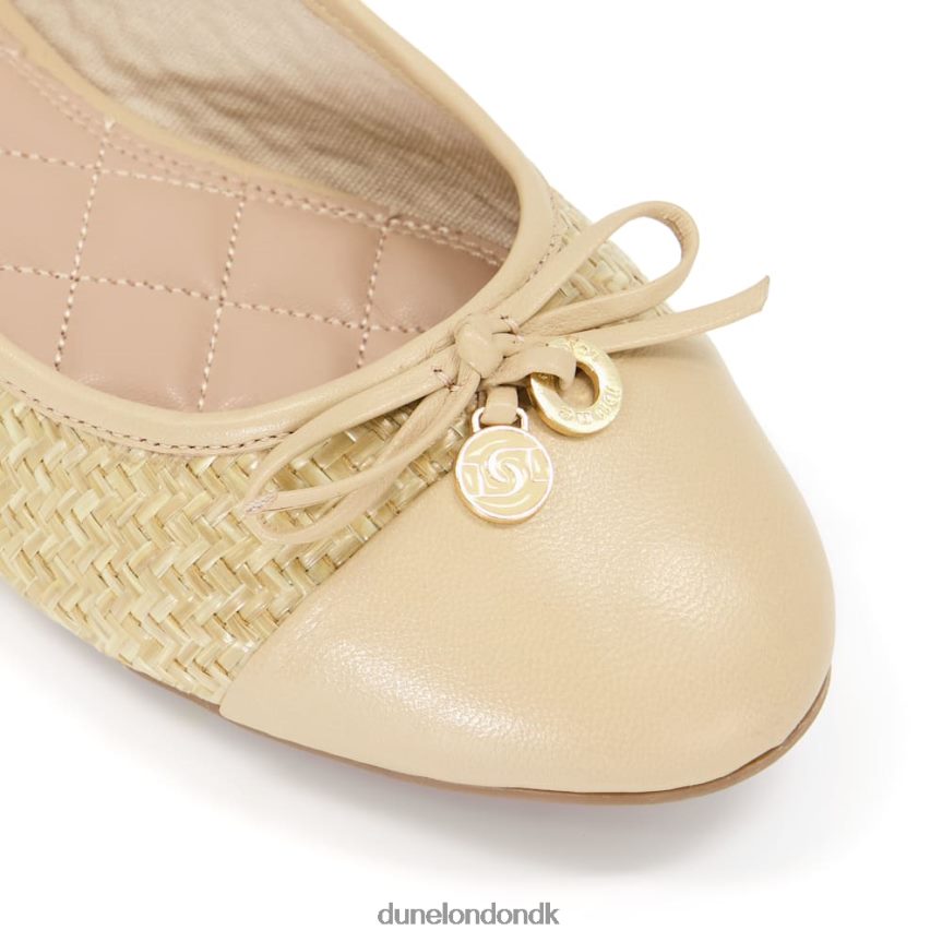 hej raffia-vævede ballerinasko Dune London Kvinder naturlig NXB060585