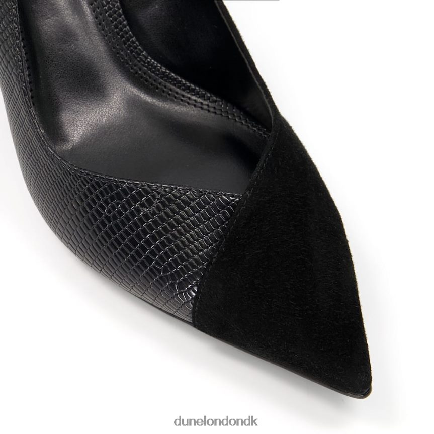 aleena reptil ruskind mix domstol sko Dune London Kvinder sort NXB060593