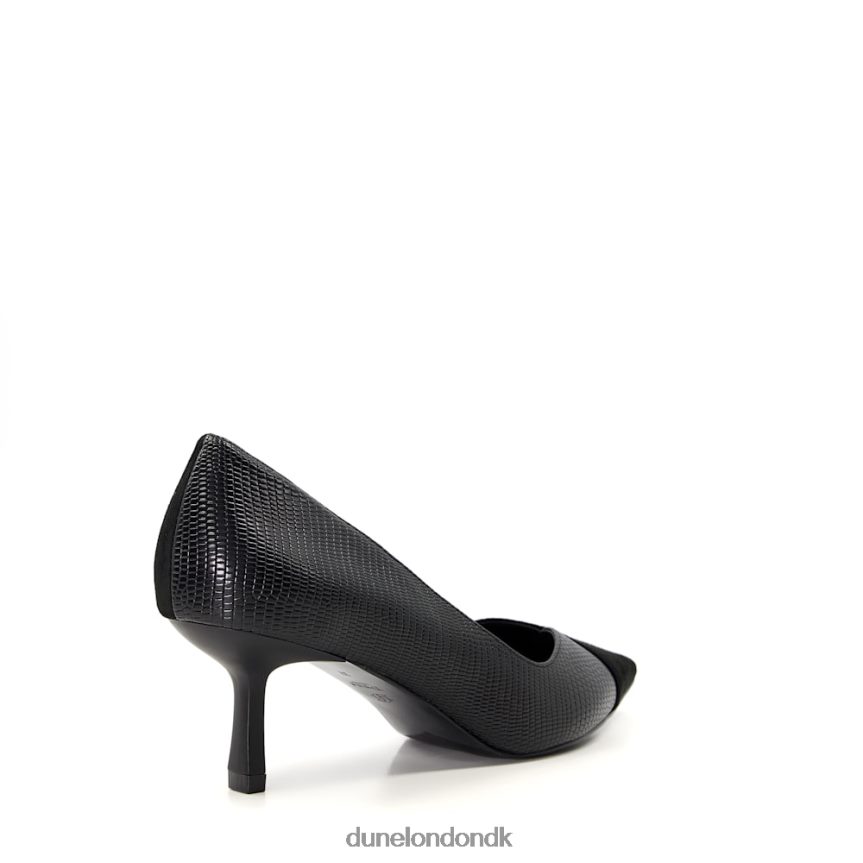 aleena reptil ruskind mix domstol sko Dune London Kvinder sort NXB060593