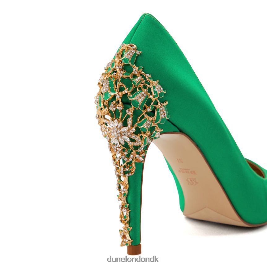 audley emalje-stilet satinbaner Dune London Kvinder grøn NXB060445