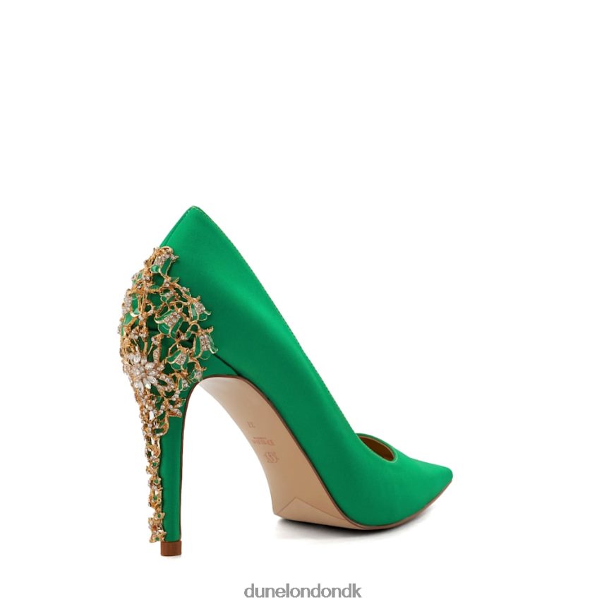 audley emalje-stilet satinbaner Dune London Kvinder grøn NXB060445