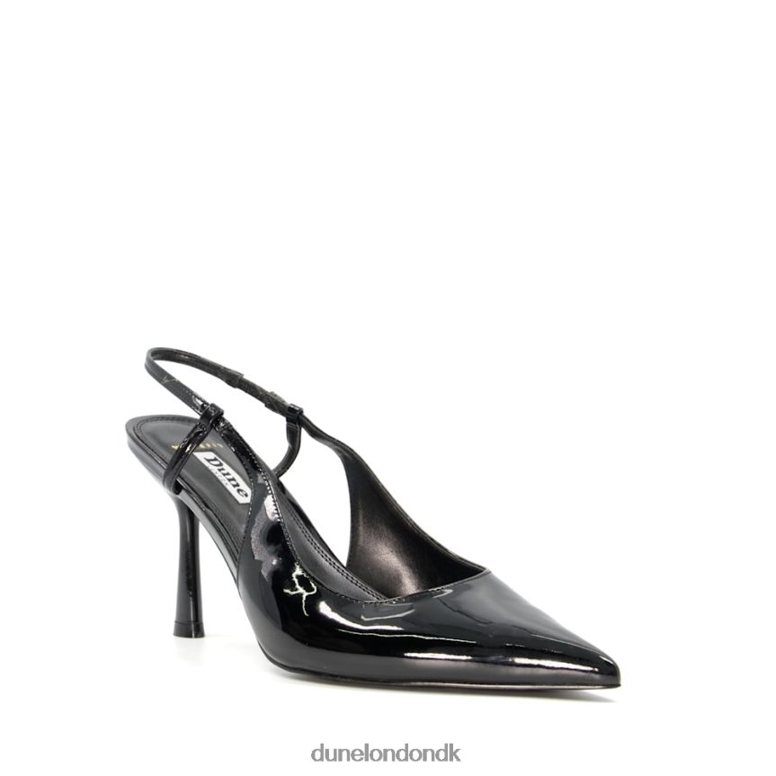 cabanna banesko med bred pasform med sling-back hæle Dune London Kvinder sort NXB060496
