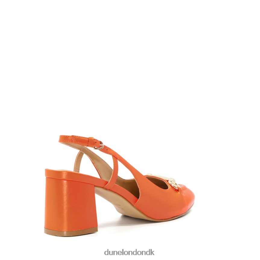 cassie snaffle-trim blok-hæl slingback domstole Dune London Kvinder orange NXB060492