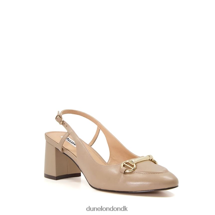cassie snaffle-trim blok-hæl slingback domstole Dune London Kvinder taupe NXB060595