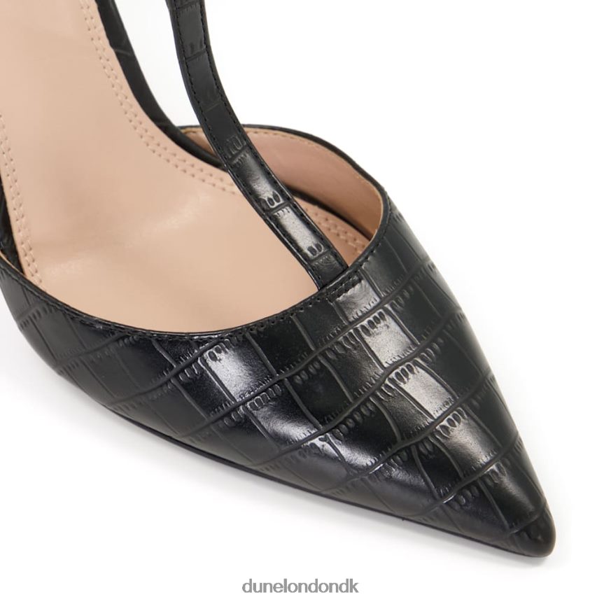 casta t-bar krokodille-effektbaner Dune London Kvinder sort NXB060257