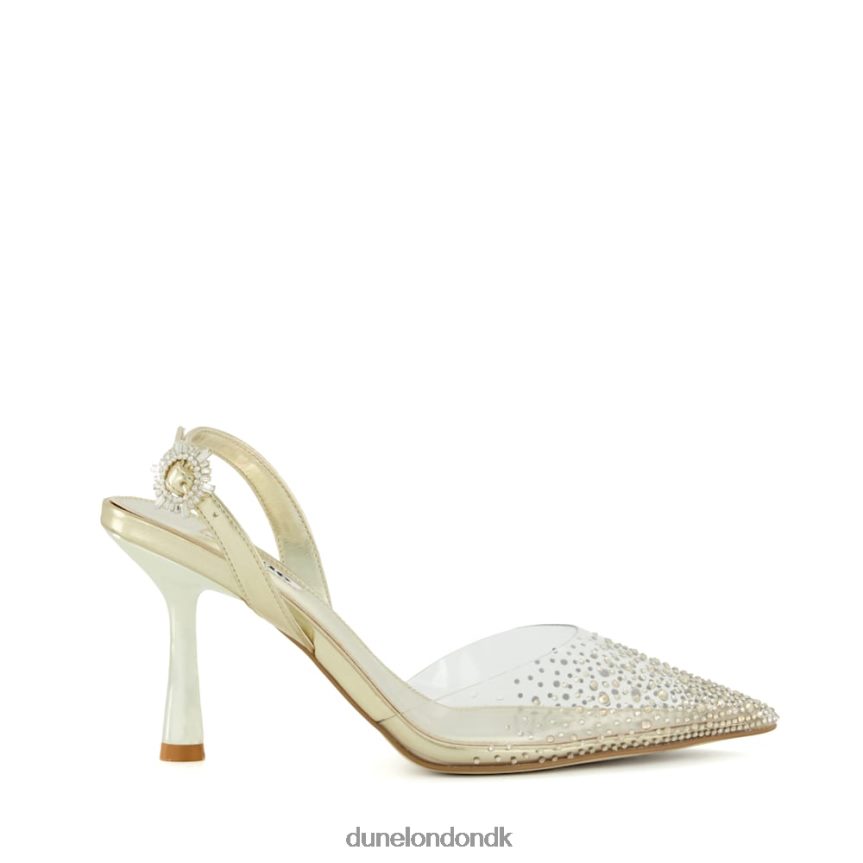 central diamant vinyl slingback banesko Dune London Kvinder guld NXB060465