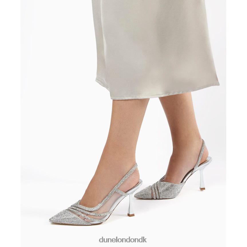 chauffør udsmykkede hofhæle Dune London Kvinder sølv NXB060640
