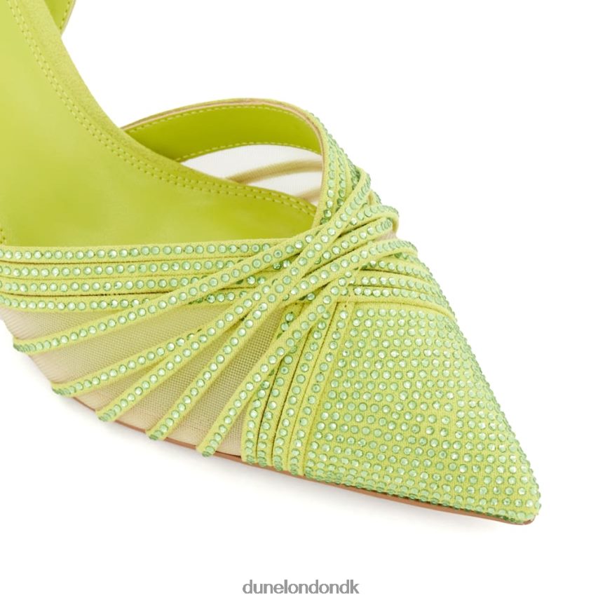 cloudia slingback banesko i diamantmesh Dune London Kvinder Citron NXB06028