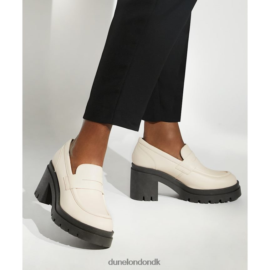 jordet loafers med blokhæl i læder Dune London Kvinder ecru NXB060272
