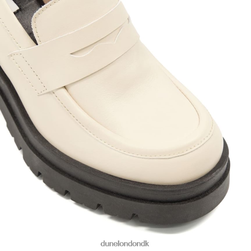 jordet loafers med blokhæl i læder Dune London Kvinder ecru NXB060272