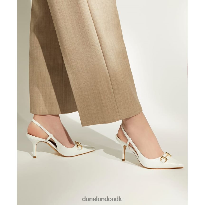 klik snaffle-trim slingback baner Dune London Kvinder hvid NXB060628