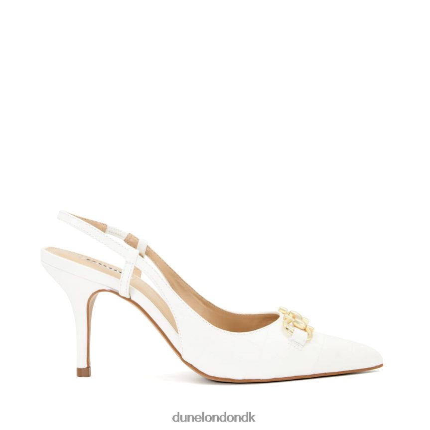klik snaffle-trim slingback baner Dune London Kvinder hvid NXB060628