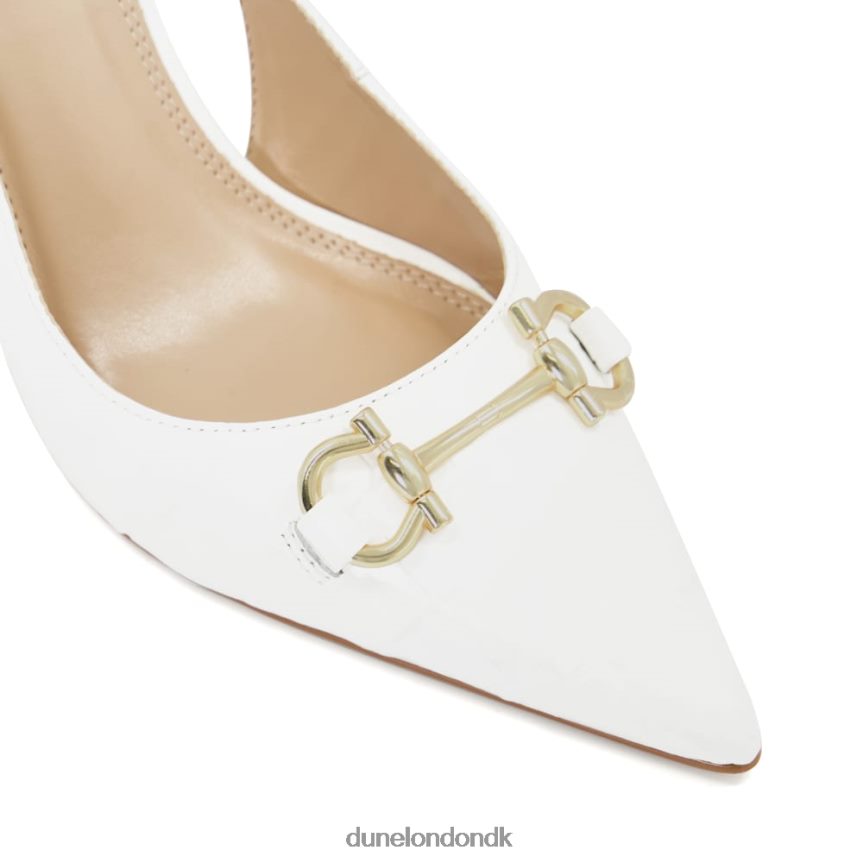 klik snaffle-trim slingback baner Dune London Kvinder hvid NXB060628