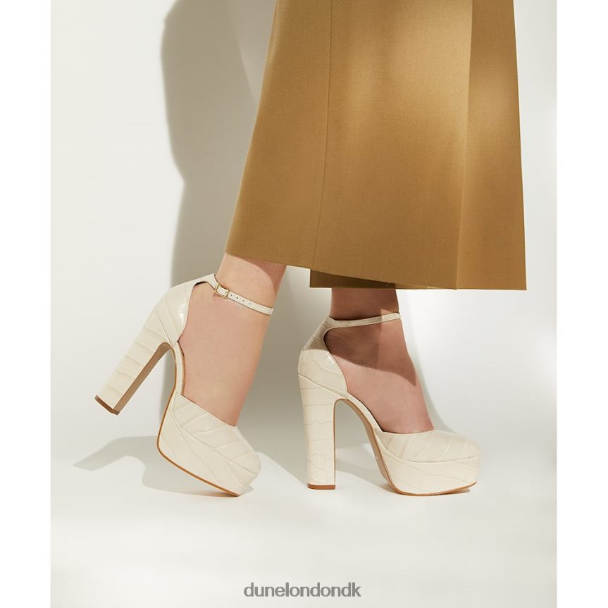 konkurrence croc-print-læder platform mary jane sko Dune London Kvinder ecru NXB060173