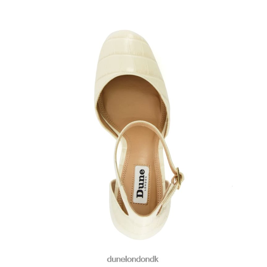 konkurrence croc-print-læder platform mary jane sko Dune London Kvinder ecru NXB060173