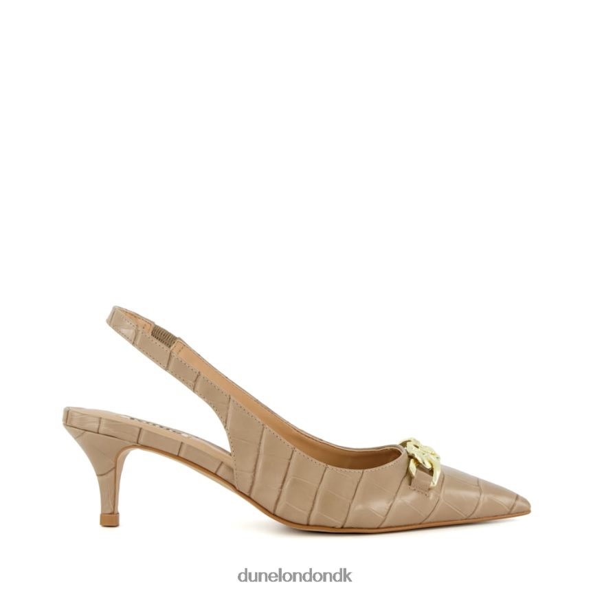 nuværende chain-trim slingback kitten-hælede baner Dune London Kvinder taupe NXB060470