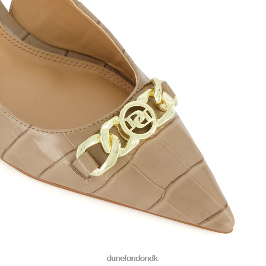 nuværende chain-trim slingback kitten-hælede baner Dune London Kvinder taupe NXB060470