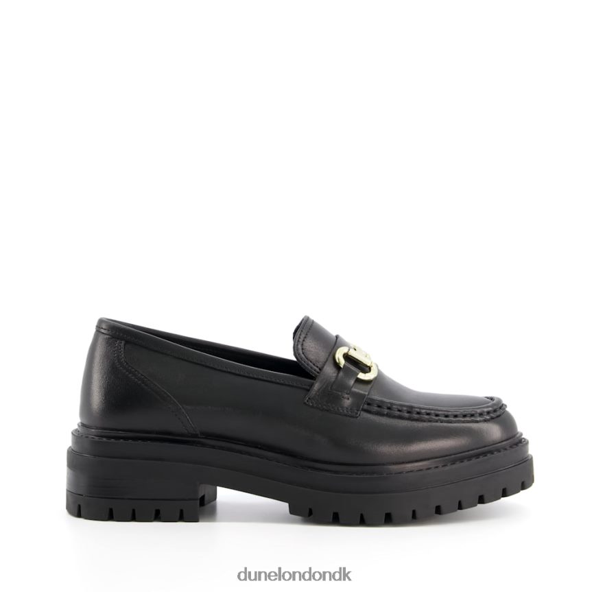 gallagher læder traktor snaffle loafers Dune London Kvinder sort NXB060384