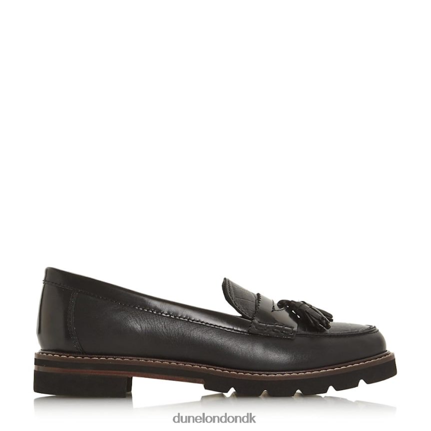 gennia tekstureret kvast loafer Dune London Kvinder sort NXB060660