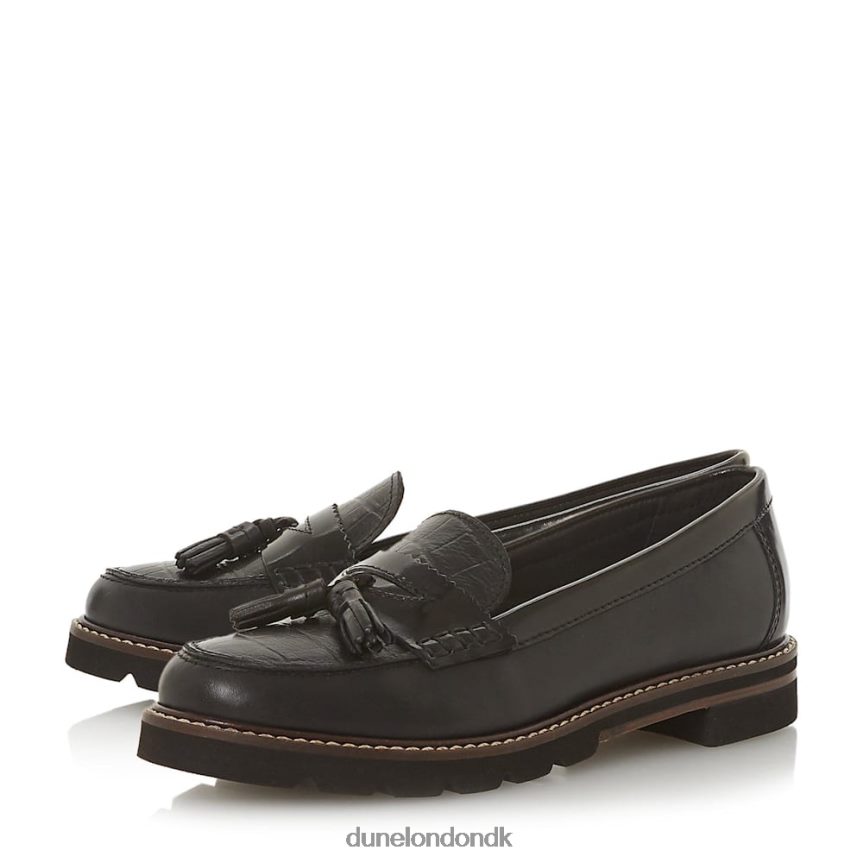 gennia tekstureret kvast loafer Dune London Kvinder sort NXB060660