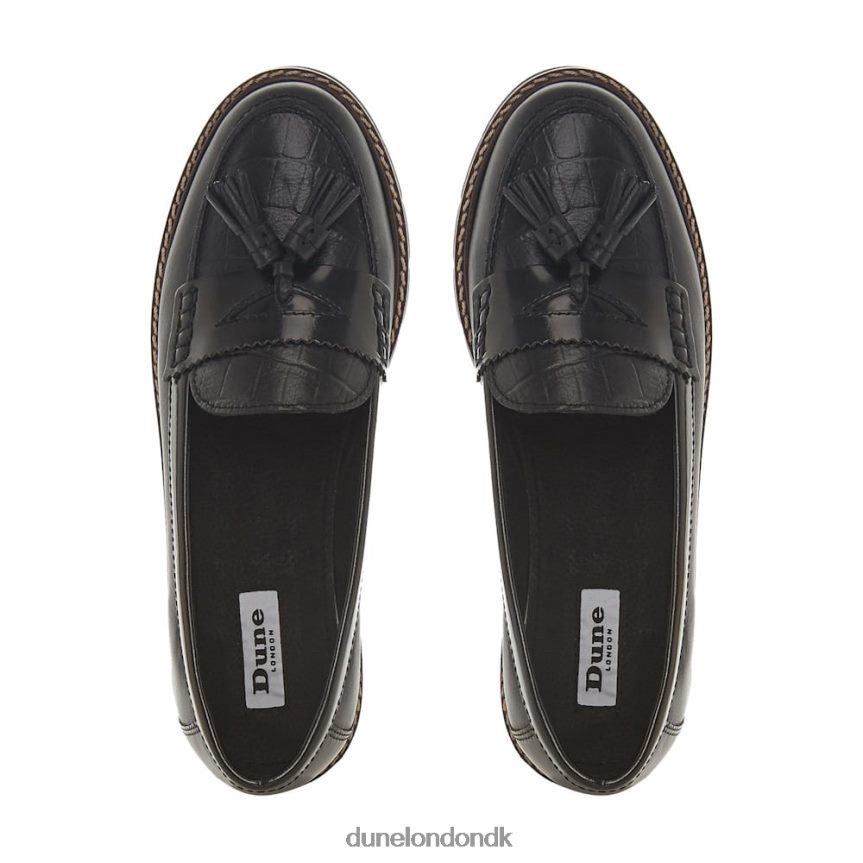 gennia tekstureret kvast loafer Dune London Kvinder sort NXB060660