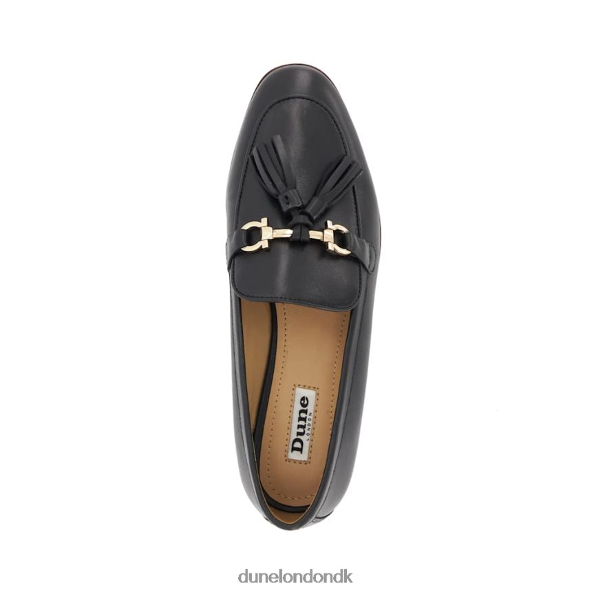 giada snaffel-og-kvast-trim loafers Dune London Kvinder sort NXB060419