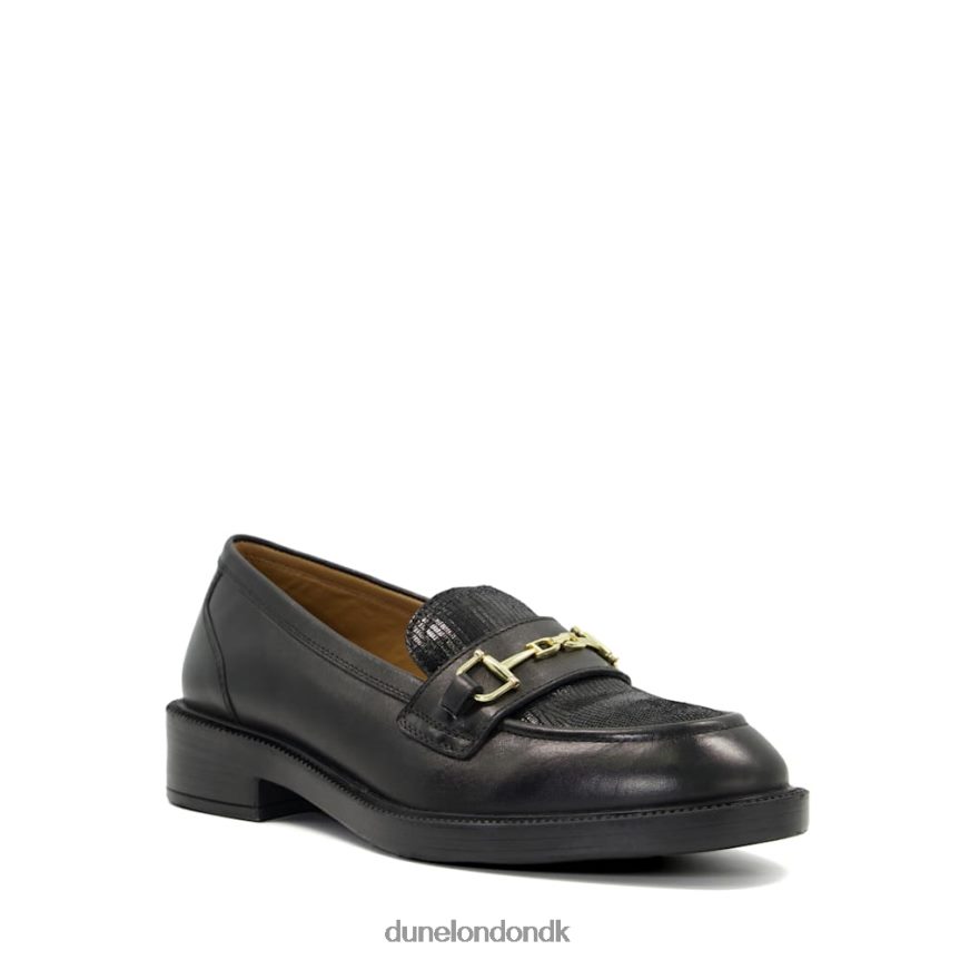 gitter loafers med snaffle-trim i læder Dune London Kvinder sort NXB060299