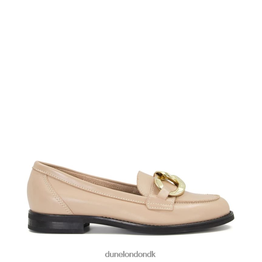 gudinde loafers i læder med stor kæde Dune London Kvinder kamel NXB060633