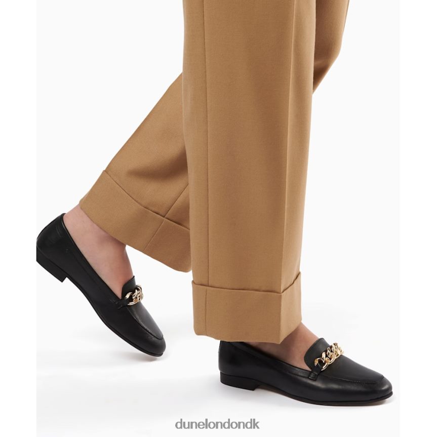 guldsmed loafers i læder med bred pasform Dune London Kvinder sort NXB060148