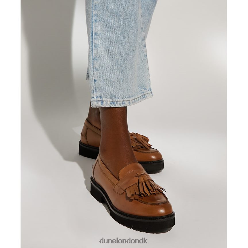 værge loafers med frynser i læder Dune London Kvinder tan NXB060500