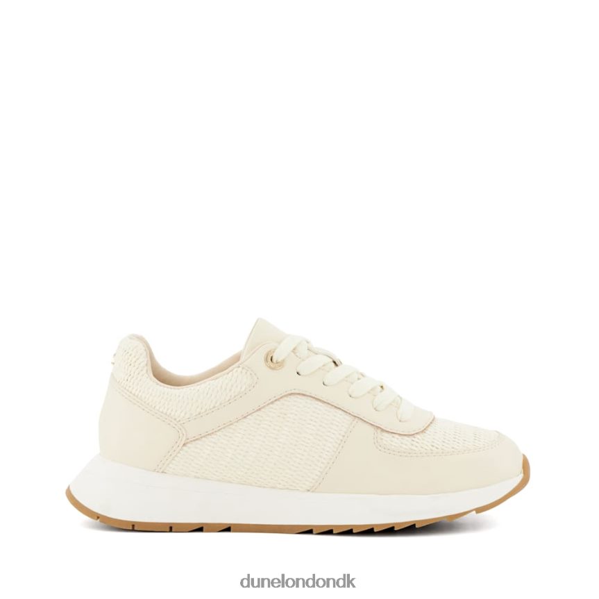 emelias løbetræner med snørebånd Dune London Kvinder ecru NXB060519