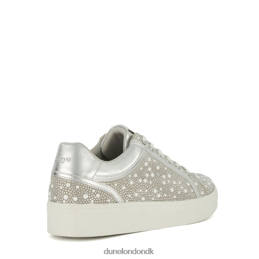 everleas metalliske sneakers med diamantudsmykning Dune London Kvinder sølv NXB060206