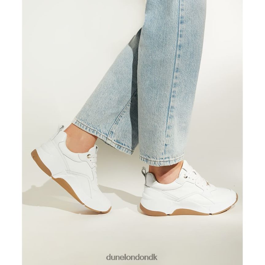 ivrigt chunky løbere i læder Dune London Kvinder hvid NXB060586