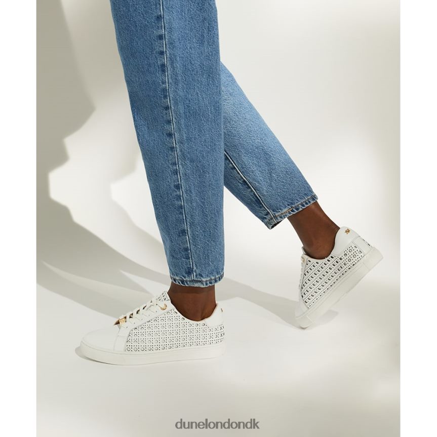 lethed laserskåret lædersko Dune London Kvinder hvid NXB060481