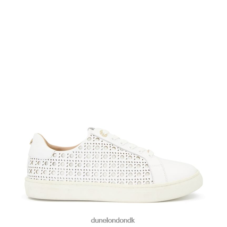 lethed laserskåret lædersko Dune London Kvinder hvid NXB060481