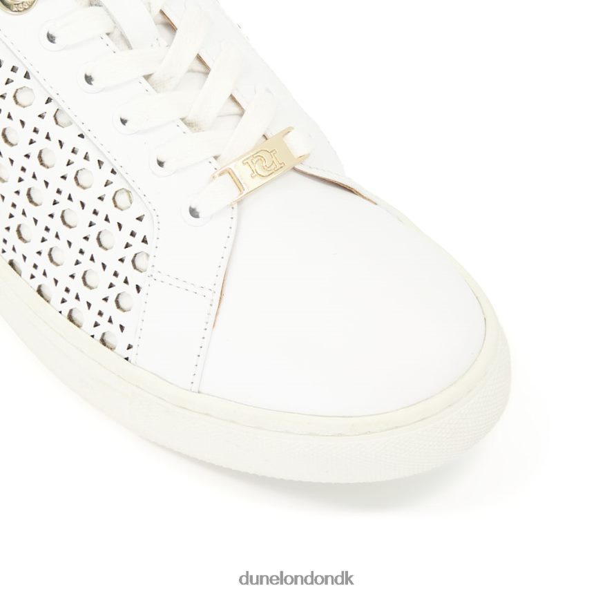 lethed laserskåret lædersko Dune London Kvinder hvid NXB060481