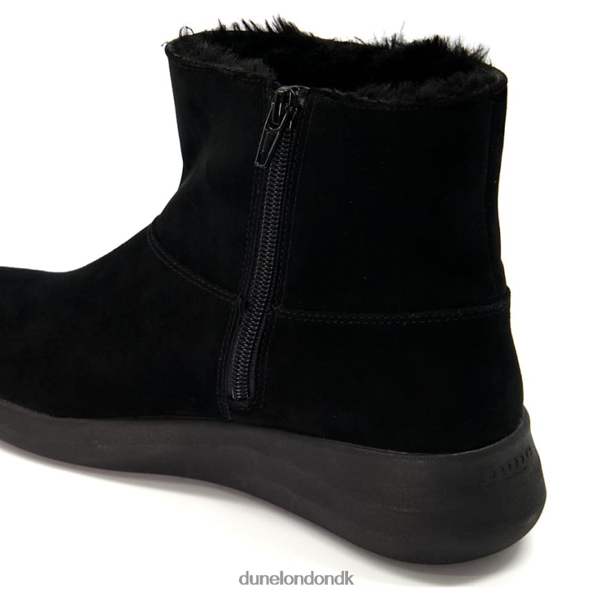 e tempo komfortable ankelstøvler foret i imiteret pels Dune London Kvinder sort NXB060574