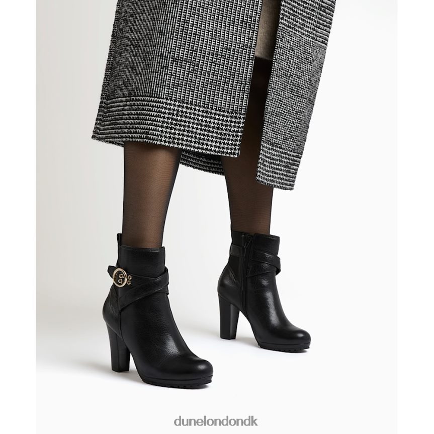 oreana ankelstøvler med spænde i læder Dune London Kvinder sort NXB060374
