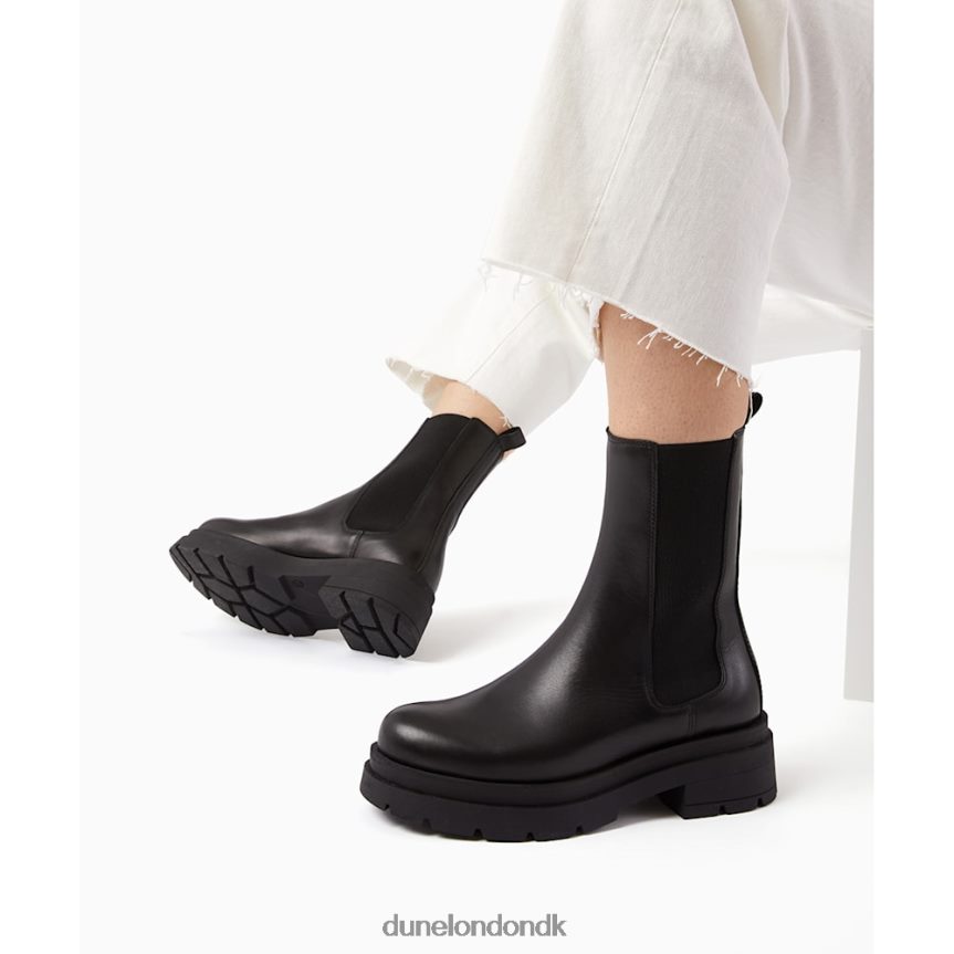 palmz chunky sål chelsea ankelstøvler Dune London Kvinder sort NXB060371