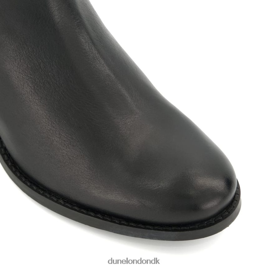 panoramisk ankelstøvler med blokhæl i læder Dune London Kvinder sort NXB060475