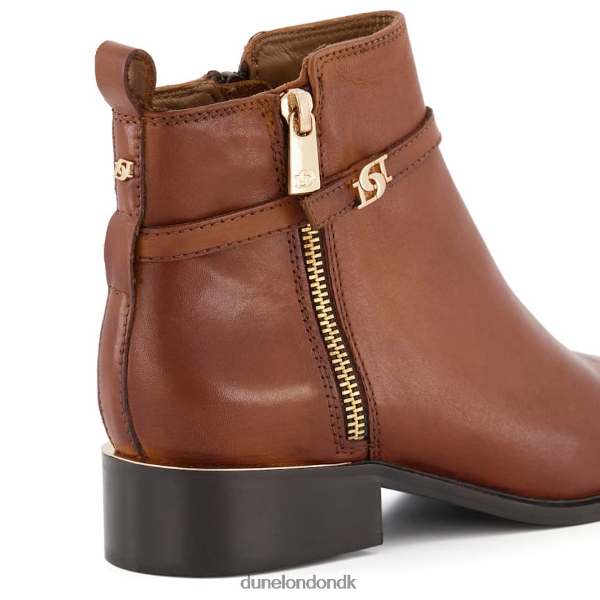 pap ankelstøvler med lynlåsdetaljer Dune London Kvinder tan NXB060328