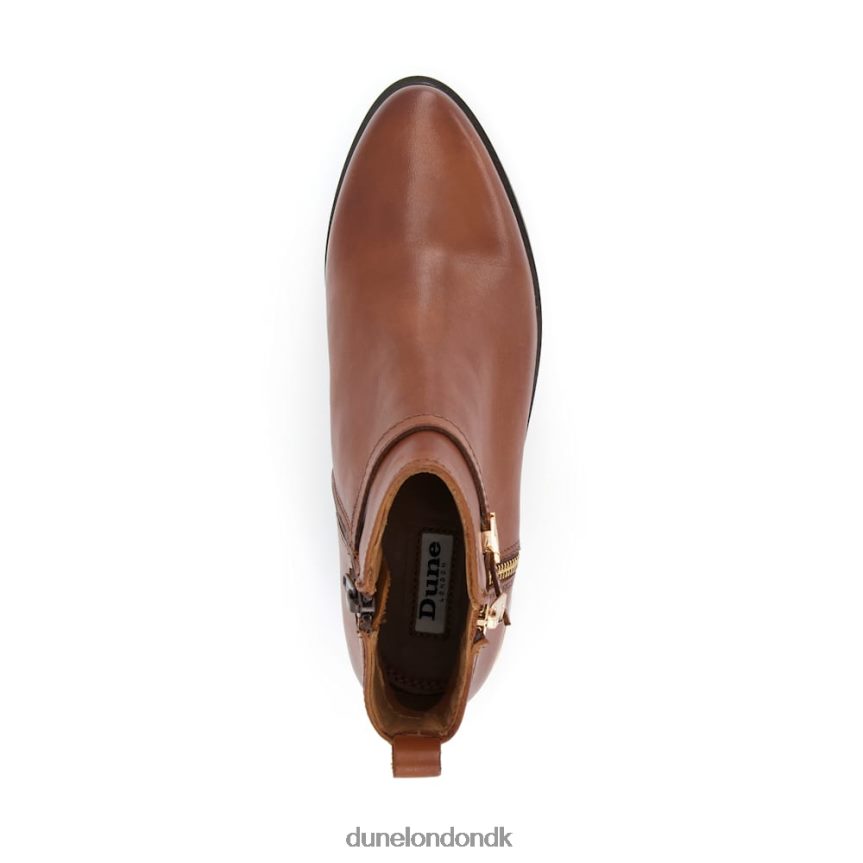 pap ankelstøvler med lynlåsdetaljer Dune London Kvinder tan NXB060328