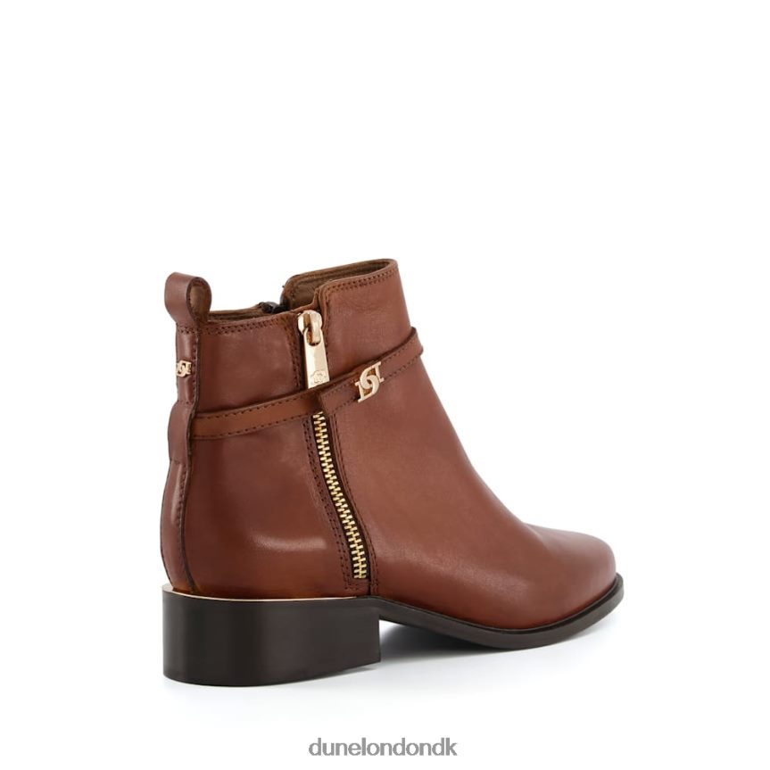 pap ankelstøvler med lynlåsdetaljer Dune London Kvinder tan NXB060328