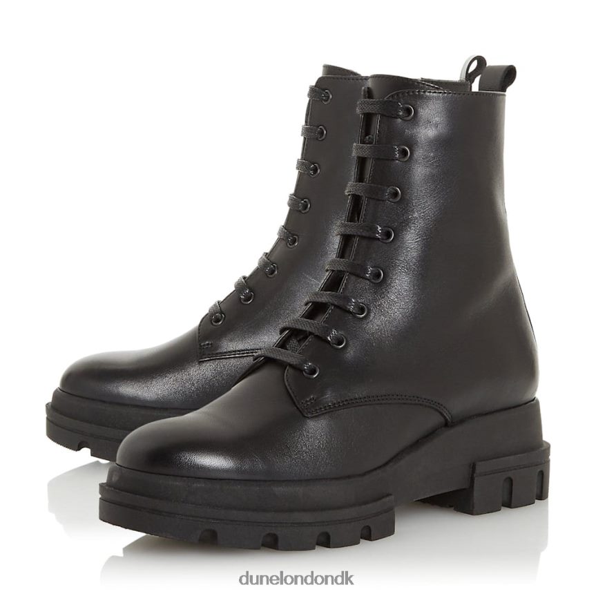 parque chunky ydersål snøre ankelstøvler Dune London Kvinder sort NXB060652