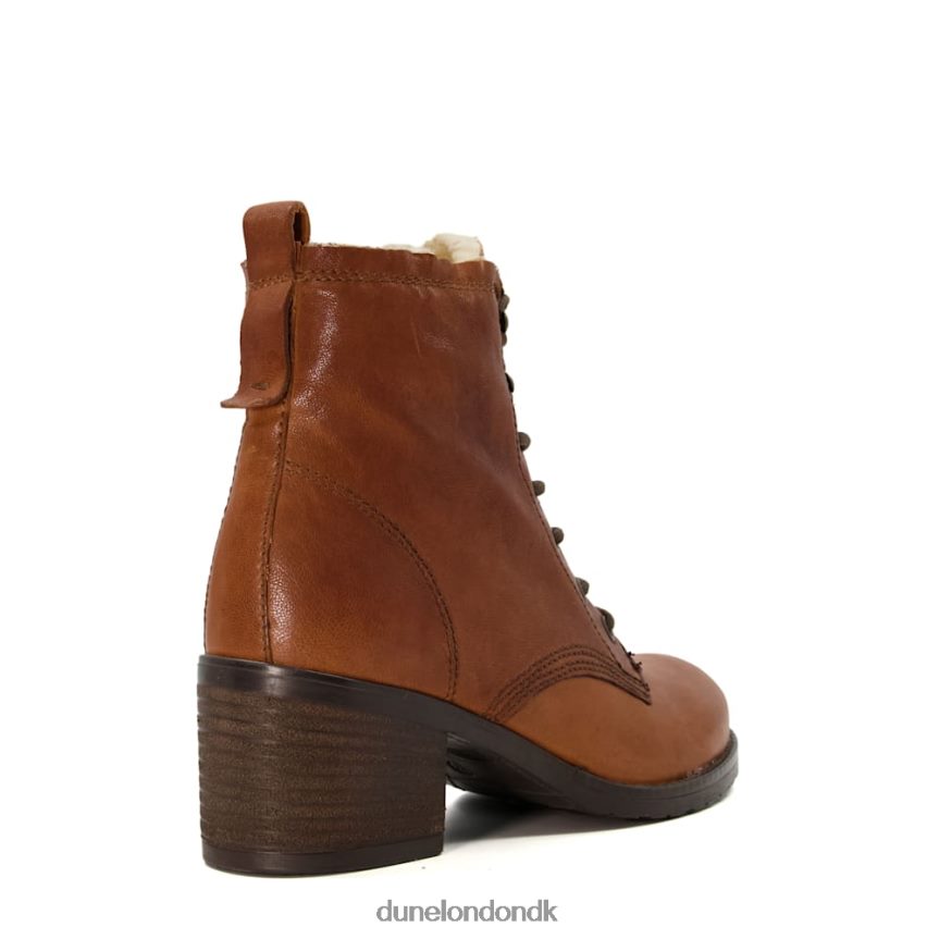 patsie d foret læder ankelstøvler med blokhæl Dune London Kvinder tan NXB060420