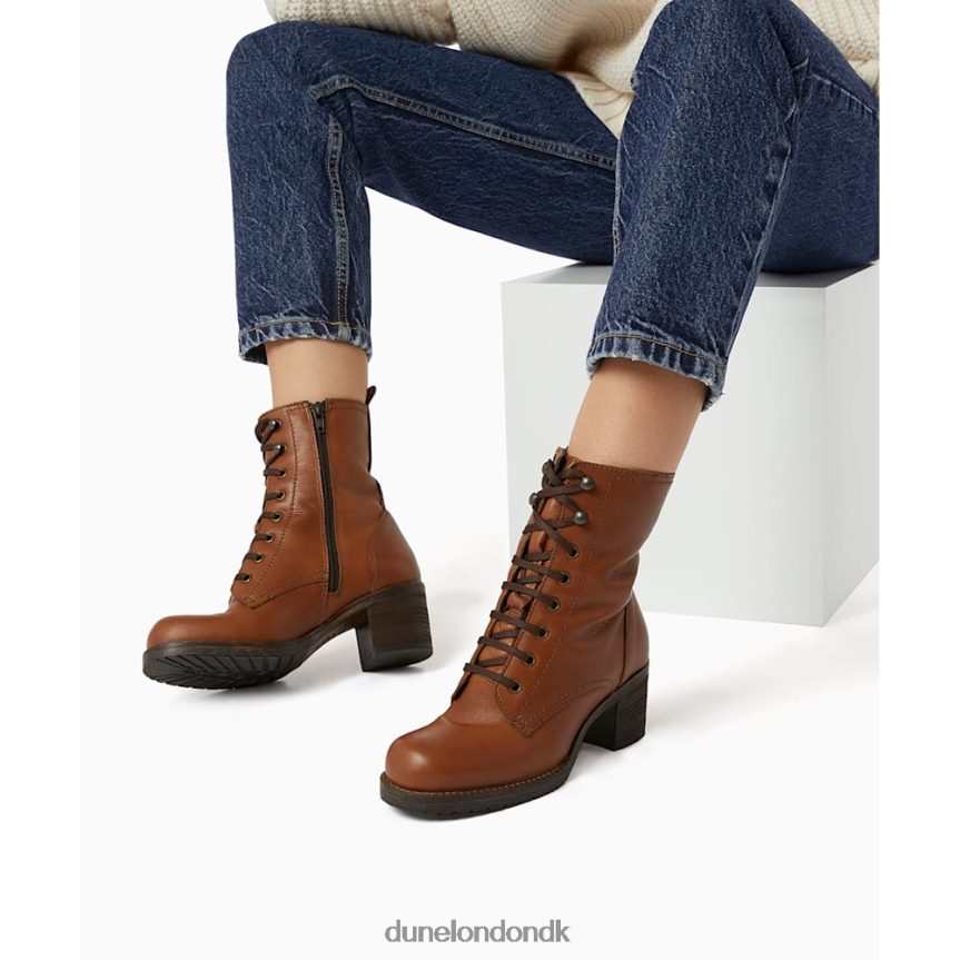 pearse ankelstøvler med snøre på mellemblokken Dune London Kvinder tan NXB060611