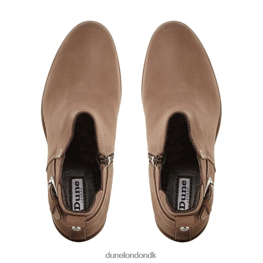 piera ankelstøvler med stablede hæle med spænde Dune London Kvinder taupe NXB060650