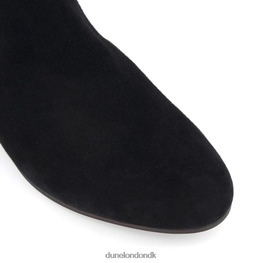 pippie lavhælede ankelstøvler i ruskind Dune London Kvinder sort NXB060367